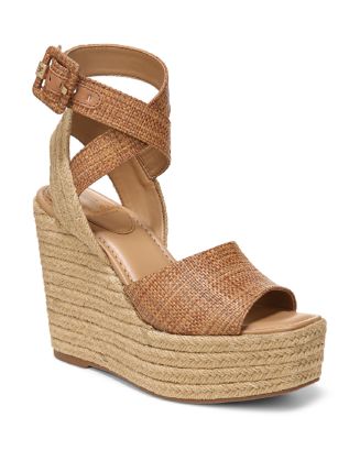 Sam Edelman Women's Vada Square Toe Espadrille Wedge Heel Platform