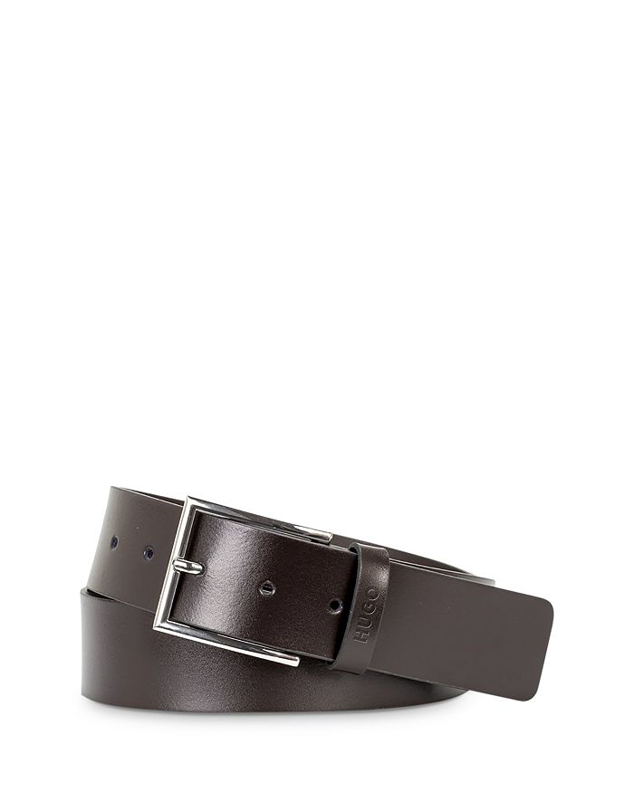 HUGO Gürtel Giaspo Sz40 Leather Belt W100 Dark Brown