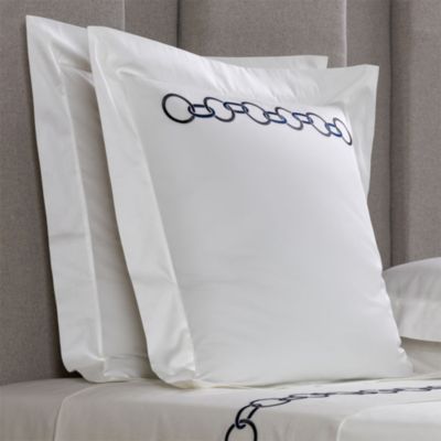 Links Embroidery Cotton Euro Sham