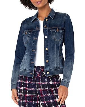 Shop Liverpool Los Angeles Classic Denim Jacket In Glen Rock