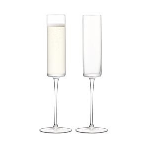 Lsa Otis Champagne Flute, Set Of 2 In Clear