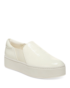 Vince Warren Eco Womens Lifestyle Low-top Slip-on Sneakers In Marble Cream