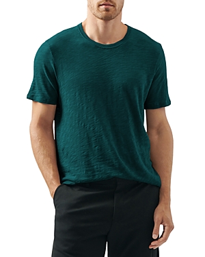 Atm Anthony Thomas Melillo Slub Knit Space Dye Tee In Emerald Forest