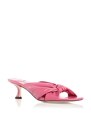 Jimmy Choo Avenue 50 Twisted Leather Mules In Candy Pink