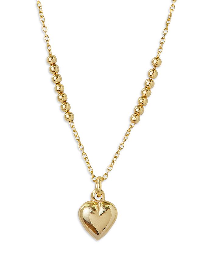 Argento Vivo Heart Pendant Necklace in 14K Gold Plated Sterling