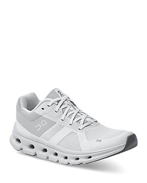 On Women's Cloudrunner Wide Lace Up Running Sneakers In White/frost