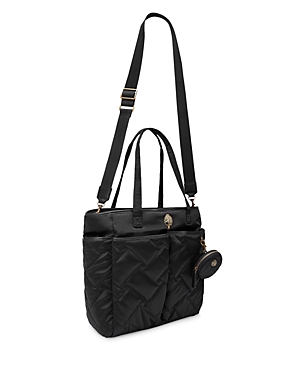 Kurt Geiger Quilted Baby Bag In Black/gold