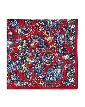 The Men's Store At Bloomingdale's Paisley Silk Pocket Square - 100% Exclusive In Red/blue