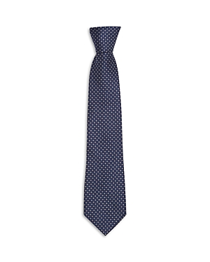 The Men's Store At Bloomingdale's Dots Neat Silk Classic Tie - 100% Exclusive In Navy