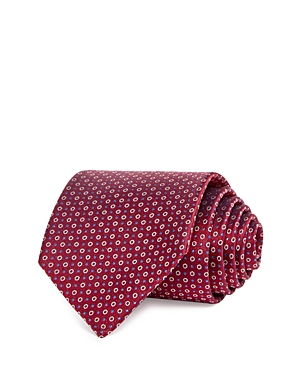 The Men's Store At Bloomingdale's Dots Neat Silk Classic Tie - 100% Exclusive In Red