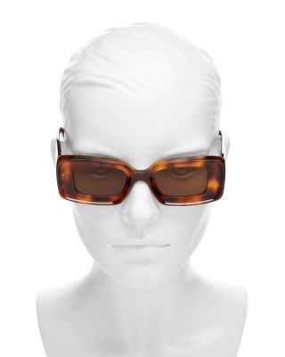 Chunky Anagram Rectangular Sunglasses, 46mm