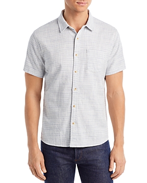 Shop Marine Layer Selvage Striped Shirt In Blue