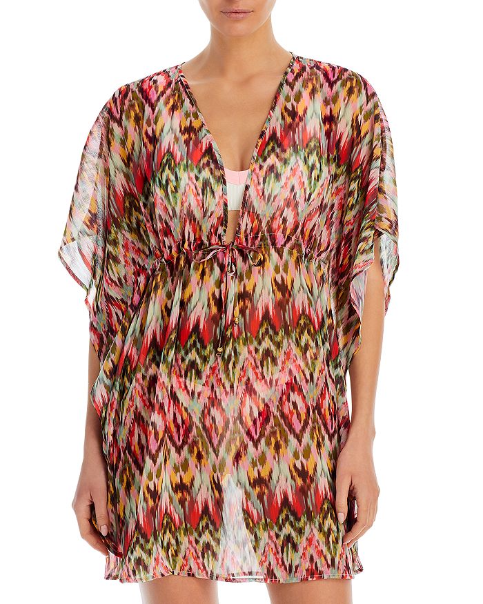 Bleu Rod Beattie Bleu by Rod Beattie Printed Chiffon Caftan Swim