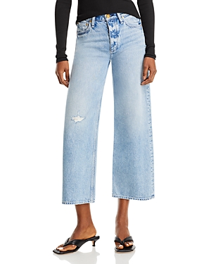 Rag & Bone Womens Pacific Jwl The Andi Embellished Stretch-denim Jeans In Blue