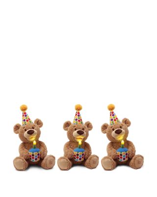 Happy Birthday Animated Bear Singing Light Up Plush Stuffed Animal, 10&amp;quot;- Ages 3+