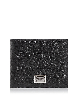 Dolce & Gabbana Dauphine Bifold Leather Wallet In Black