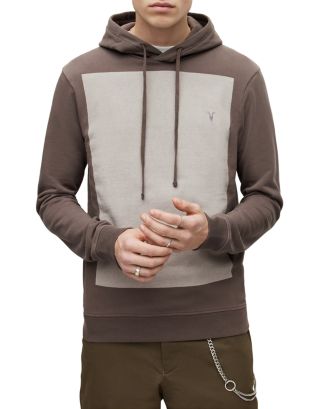 ALLSAINTS Lobke Organic Cotton Color Block Regular Fit Hoodie Bloomingdale s