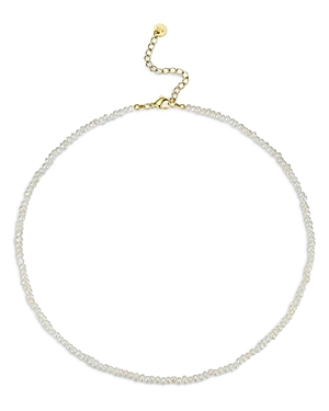 Aqua Ginny Imitation Pearl Collar Necklace In 18k Gold Plated Sterling Silver, 16-18 - 100% Exclusive In White
