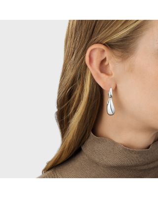 Sterling Silver Reflect Polished Link Drop Earrings
