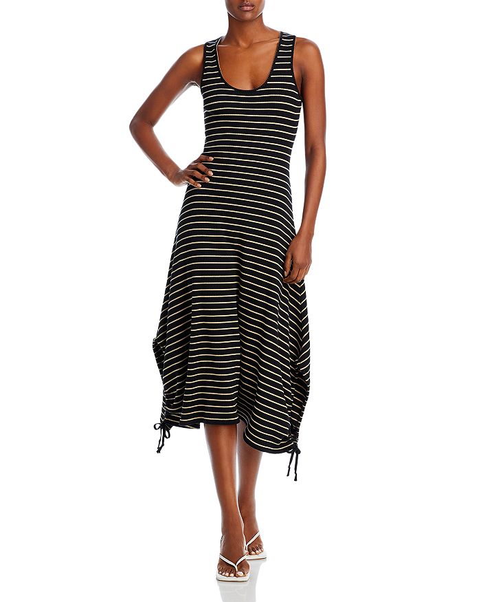 Proenza Schouler White Label Striped Sleeveless Ribbed Dress ...