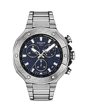 Shop Tissot T-race Chonograph, 45mm In Blue/silver