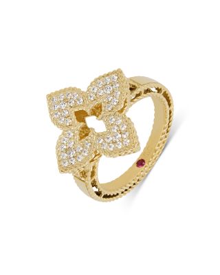 18K Yellow Gold Diamond Venetian Princess Ring