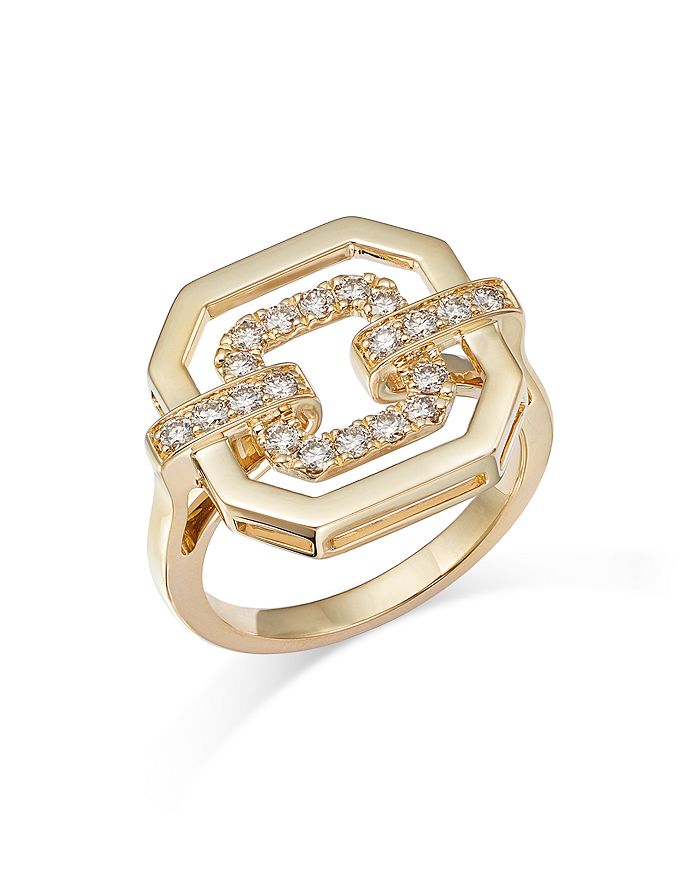 Bloomingdale's Diamond Geometric Ring in 14K Yellow Gold, 0.45 ct. t.w