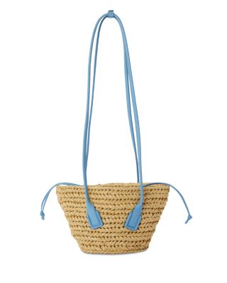 Bottega Veneta Arco Crochet Large Raffia Crossbody