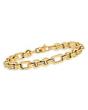 Bloomingdale's - Men's Fancy True Double Narrow Link Bracelet in 14K Yellow Gold - 100% Exclusive