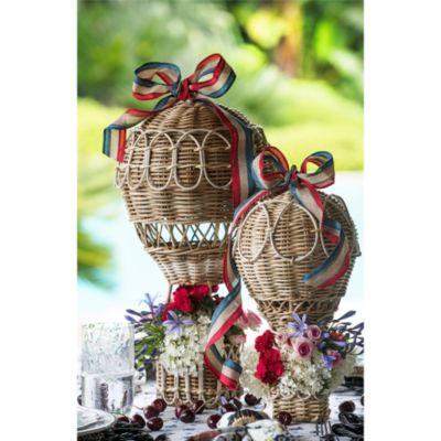 Provence Rattan Whitewash Large Hot Air Balloon Basket
