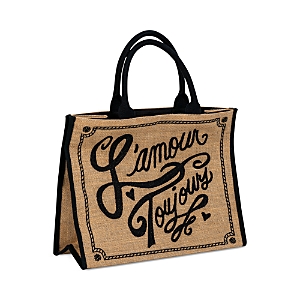 Shop Juliska L'amour Toujours Tote Bag In Natural Beige