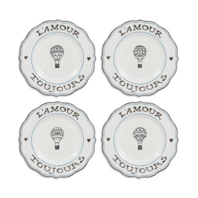 L'Amour Toujours Dessert Plates, Set of 4