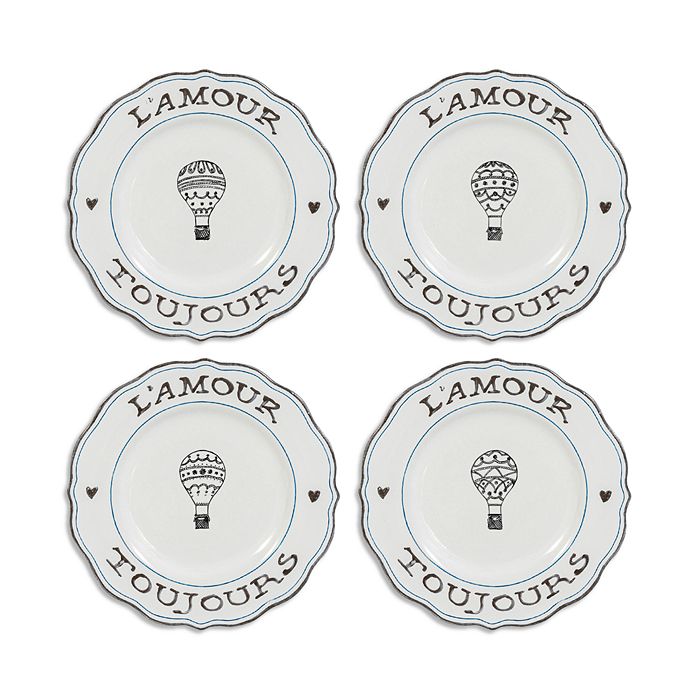 Juliska L'Amour Toujours Dessert Plates, Set of 4
