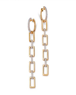 Bloomingdale&#039;s Fine Collection Diamond Link Drop Earrings in 14K Yellow Gold, 0.66 ct. t. w. - Exclusive