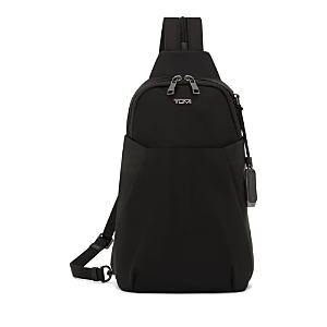 Tumi Kileen Convertible Sling Bag in Black/Gunmetal .