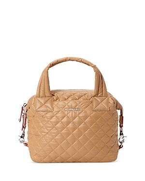 Mz Wallace Small Sutton Deluxe Tote In Caramel/silver