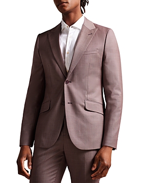 Ted Baker Byron Slim Fit Wool Jacket In Mid Pink