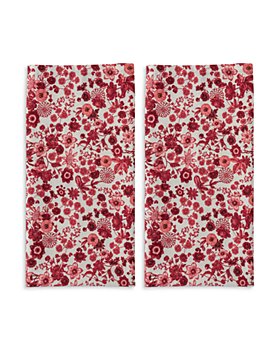 Juliska - Field of Flowers Ruby Kitchen Towels, Set of 2