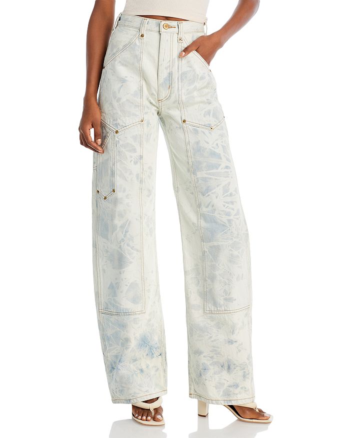 Tie-Dye Workwear Wide Leg Jeans