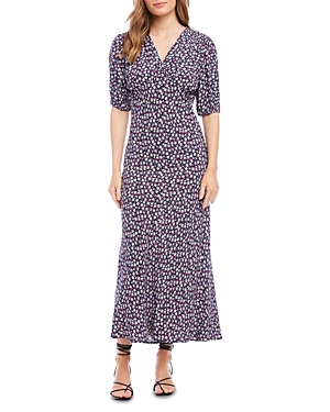 Karen Kane Puff Sleeve Floral Maxi Dress In Daisy