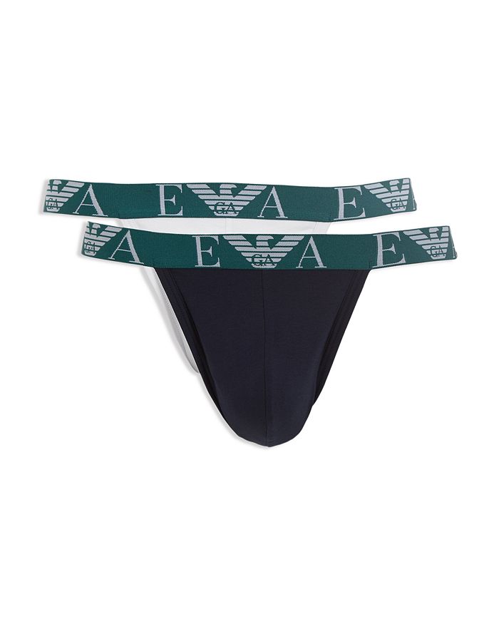 Emporio Armani Armani Cotton Blend Color Blocked Monogram Waistband