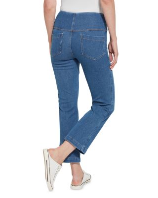 High Rise Ankle Baby Bootcut Jeans in Mid Wash