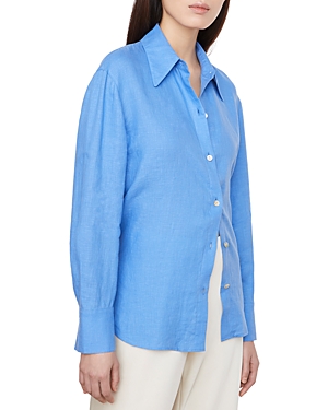 Vince Relaxed Fit Linen Button-up Shirt In Aria