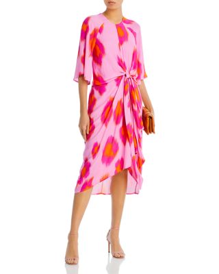 strapless open back dress ESSENTIEL ANTWERP Pink mini dress with open back and bow Hibernate