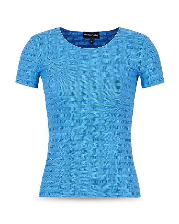 Emporio Armani Striped Jacquard Top Bloomingdale's