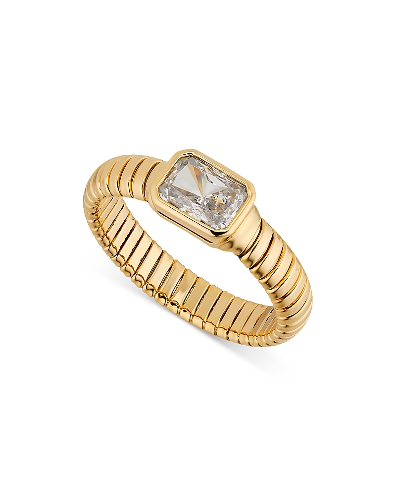 Nadri Tennis Omega Flex Ring in 18K Gold-Plated