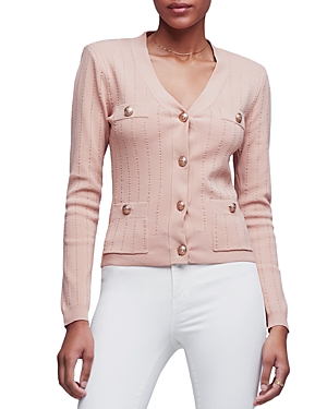 L'Agence Calypso Fitted Cardigan
