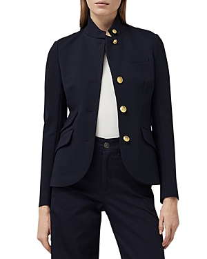 Rag & Bone Slade Stand Collar Blazer In Blk