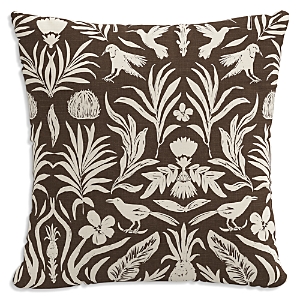 Sparrow & Wren Patterned Decorative Pillow, 20 X 20 In Tropical Otomi Chocolate