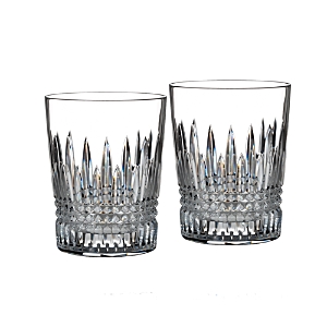 Shop Waterford Lismore Diamond Double Old-fashioned, Set Of 2 In Clear